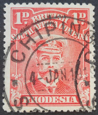 Rhodesia Admiral One Penny with CHIPINGA (DC) postmark