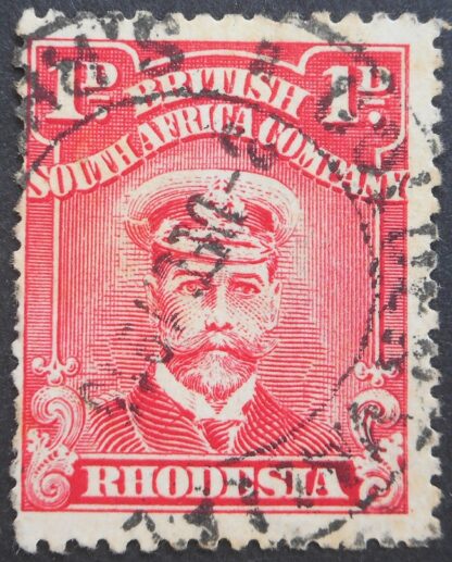 Rhodesia Admiral One Penny with BULAWAYO STATION (DC) postmark