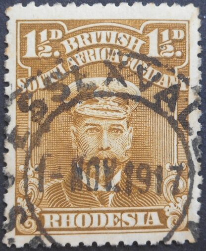 Rhodesia Admiral One and a Halfpence with ESSEXVALE (DC) postmark