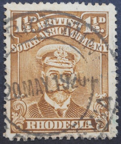 Rhodesia Admiral One and a Halfpence with BEATRICE MINE (DC) postmark