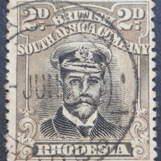 Rhodesia Admiral Die IIIB Two Pence with KASAMA Code A before 2dy (DC) postmark