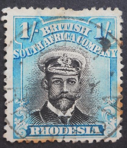 Rhodesia Admiral Die II One Shilling with TULI Day Month (SC) postmark