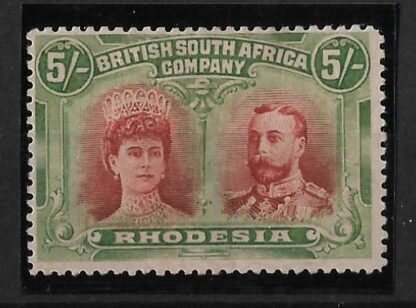 Rhodesia Double Head Five Shillings SG 159 mint
