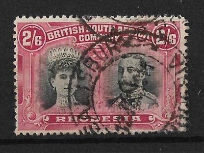 Rhodesia Double Head Two Shillings and Six Pence SG 157 postally used