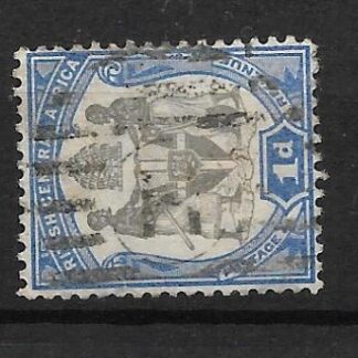 BCA/Nyasaland 1900 One Penny with Barred Circle H postmark
