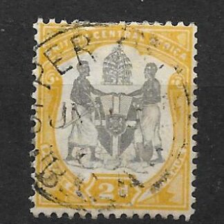 BCA/Nyasaland 1900 Two Pence with Upper Shire Type 5z postmark