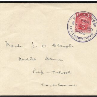 Southern Rhodesia 1924 Parliamentary Tour Cover with One Penny Admiral to United Kingdom