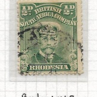 Rhodesia Admiral Halfpenny perf 14 x 15 SG 208a used