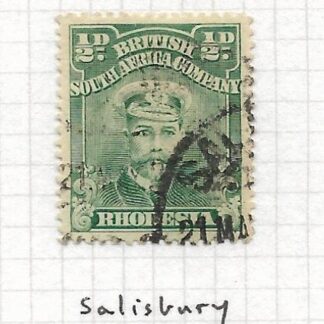 Rhodesia Admiral Halfpenny perf 14 x 15 SG 208a used