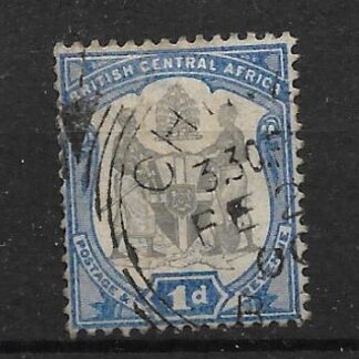 BCA/Nyasaland 1897 One Penny with Chinde Squared circle postmark