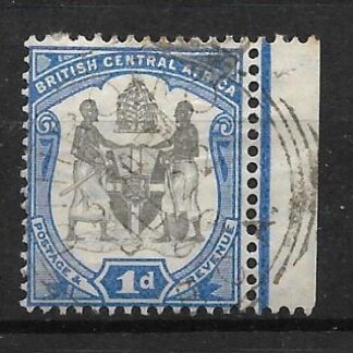 BCA/Nyasaland 1897 One Penny with Chiromo Squared circle postmark