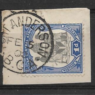 BCA/Nyasaland 1897 One Penny with Fort Anderson postmark