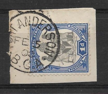 BCA/Nyasaland 1897 One Penny with Fort Anderson postmark