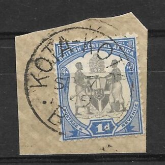BCA/Nyasaland 1897 One Penny with Kota Kota postmark
