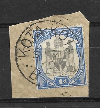 BCA/Nyasaland 1897 One Penny with Kota Kota postmark