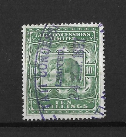 Tati Concessions Company Ltd 1897 Ten Shillings private revenue stamp used