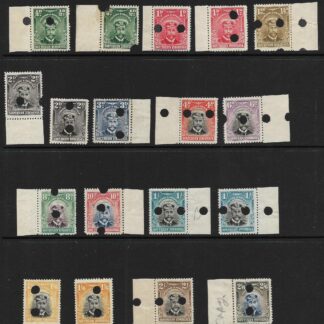 Southern Rhodesia 1924 Admiral Waterlow punched file copies to Two Shillings and Six Pence