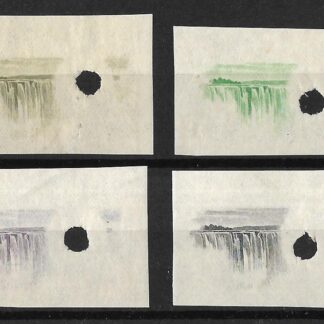 Southern Rhodesia 1935 GV Silver Jubilee Printers proof of vignette in issued colours set of four