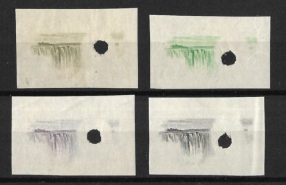 Southern Rhodesia 1935 GV Silver Jubilee Printers proof of vignette in issued colours set of four