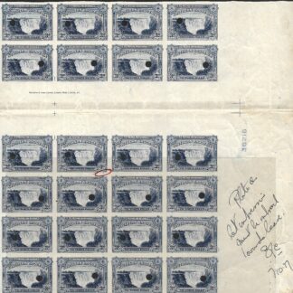 Southern Rhodesia 1942 Victoria Falls Three Pence Imprint block plate proof on gummed paper