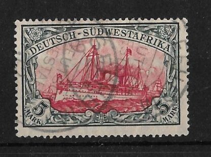 German South West Africa 1906 Five Marks Michel 32Aa used