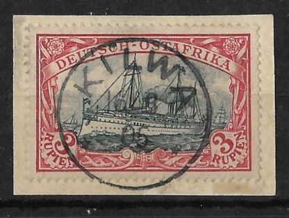 German East Africa 1901 Three Rupien with KILWA postmark
