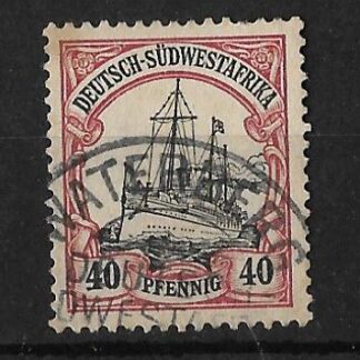 German South West Africa 1901 Forty Pfennig with WATERBERG postmark