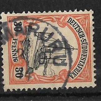 German South West Africa 1914 Thirty Pfennig with OMARURU postmark