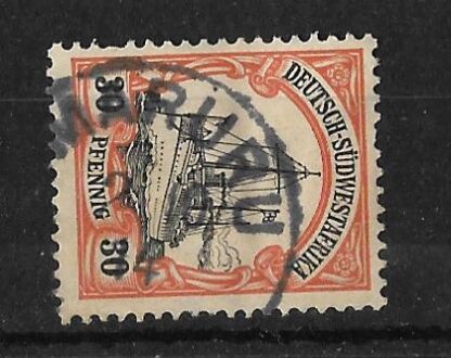 German South West Africa 1914 Thirty Pfennig with OMARURU postmark