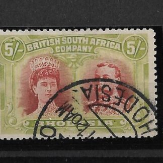 Rhodesia Double Head Five Shillings CTO SG 160 used