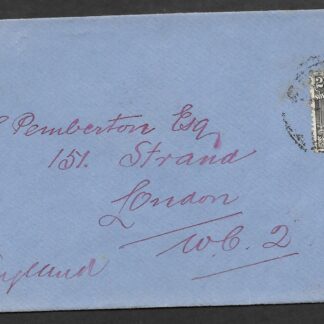 Beira and Mashonaland & Rhodesia Railways cover with Two Pence Admiral to London