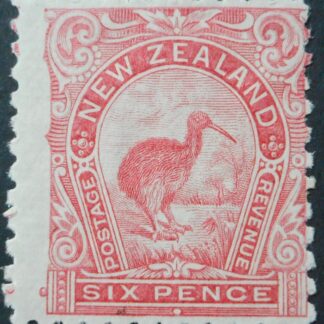 New Zealand 1900 Six Pence (Pale Rose) p11 no wmk SG 265 mint