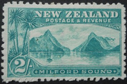 New Zealand 1903 Two Shillings (Milford Sound) p11 SG 316a mint