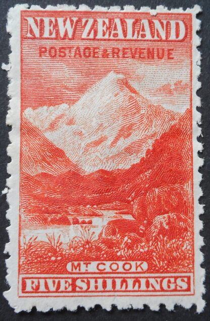 New Zealand 1903 Five Shillings (Mt Cook) p11 SG 317 mint