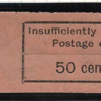 Zanzibar 1926 Postage Due Fifty Cents with Cent.s flaw SG D16a u/mint