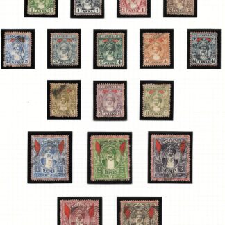 Zanzibar 1899 Issue Half Anna to Five Rupees set SG 188/204 fine used