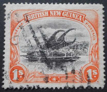 Papua/BNG 1901 One Shilling (horizontal watermark) SG 7 used