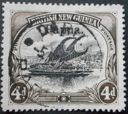 Papua 1906 Four Pence large overprint SG 25 used