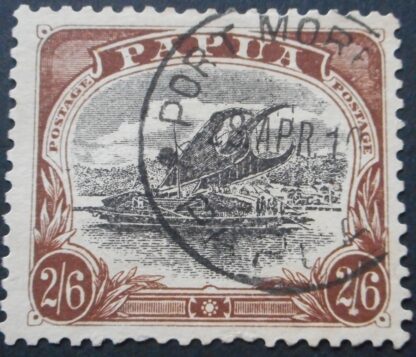 Papua 1909 Two Shillings and Six Pence p11 SG 48 used
