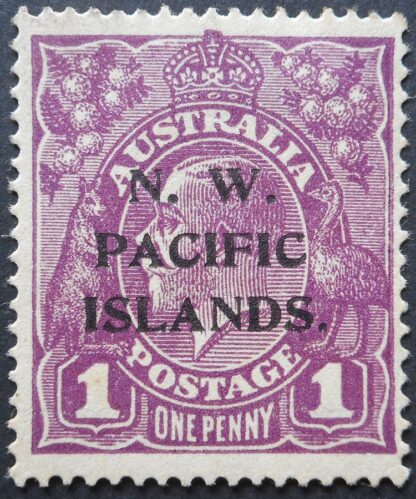 New Guinea 1918 One Penny with RA joined SG 120d mint