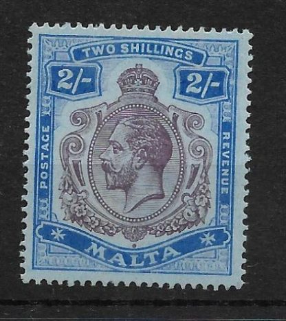 Malta 1914 GV Key Plate Two Shillings SG 86 mint