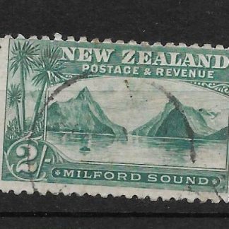 New Zealand 1899 Two Shillings Milford Sound SG 269b fine used