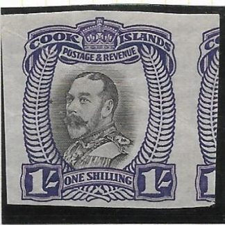 Cook Islands 1932 One Shilling in Plate Proof pair SG 105 unmounted mint