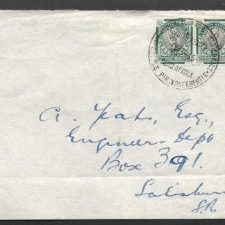 South Africa 1935 Imperial Press Conference TPO to Salisbury cover