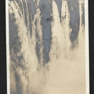 Rhodesia 1913 Victoria Falls Smart and Copley Post card with Halfpenny Double Head with Wedge Flaw