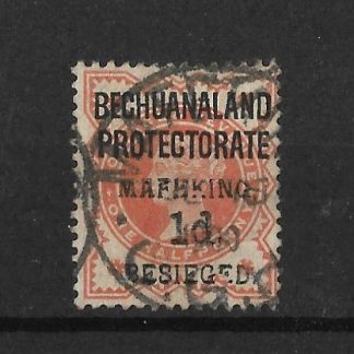 South Africa Mafeking Besieged 1900 QV One Penny on Half Pence SG 6 fine used