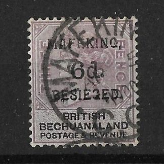 South Africa Mafeking Besieged 1900 QV Six Pence on Three Pence SG 10 fine used