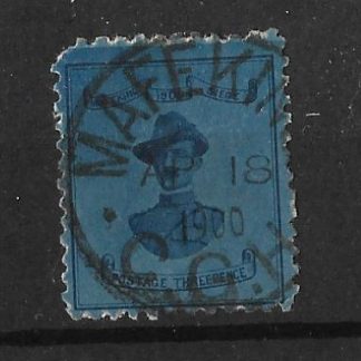 South Africa Mafeking Besieged 1900 QV Three Pence Baden Powell SG 20 good used