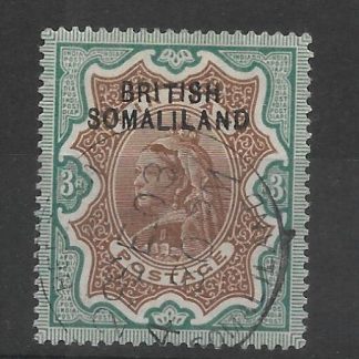 British Somaliland 1903 QV Three Rupees SG 12 fine used