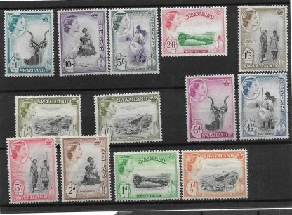 Swaziland 1956 QEII set SG 53/64 unmounted mint